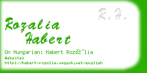 rozalia habert business card